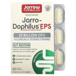 Jarrow Formulas Jarro-Dophilus EPS 25 Billion CFU 60 рослинних капсул Пробіотики та пребіотики