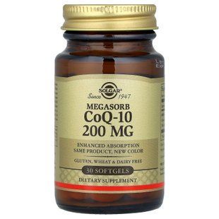 Solgar Megasorb CoQ-10 200 mg 30 рідких капсул Коензим Q-10