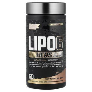 Nutrex Lipo-6 Hers Ultra Concentrate 60 капсул (USA) Комплексні жироспалювачі