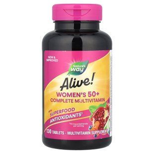 Nature's Way Alive! Women's 50+ Complete Multivitamin 130 таблеток Вітаміни для віку 50+
