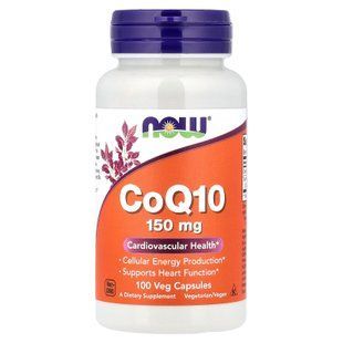NOW CoQ10 150 mg 100 Veg Capsules Коэнзим Q-10