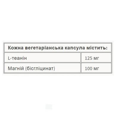 Natural Factors Magnesium Bisglycinate 100 mg plus L-Theanine 125 mg 90 рослинних капсул Магній