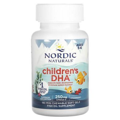 Nordic Naturals Children's DHA Strawberry 180 жувальних міні-капсул Омега-3 для дітей