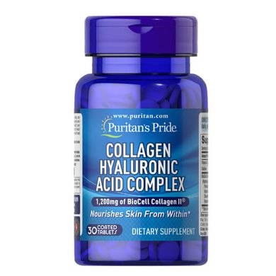 Puritan's Pride Collagen Hyaluronic Acid Complex 30 таб Колаген