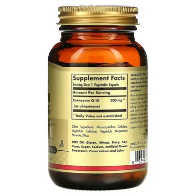 Solgar CoQ-10 200 мг 30 капсул Коензим Q-10