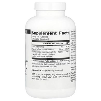 Source Naturals Ultra-Mag 180 рослинних капсул Магній