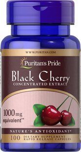 Puritan's Pride Black Cherry Extract 1000 mg 100 caps Вишня экстракт