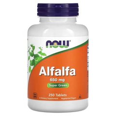 NOW Alfalfa 650 mg 250 таблеток Інші екстракти