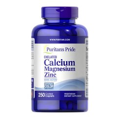 Puritan's Pride Chelated Calcium Magnesium Zinc 250 таб. Кальцій