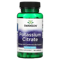 Swanson Potassium Citrate 99mg 120 капсул Калій