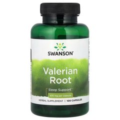 Swanson Valerian Root 475 mg 100 капсул Валеріана