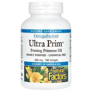Natural Factors Evening Primrose Oil 500 mg 180 softgels Примула вечерняя