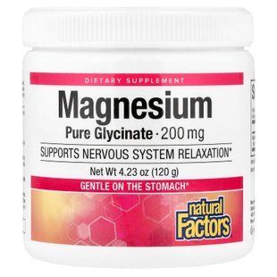 Natural Factors Magnesium Bisglycinate 200 mg 120 грам Магній