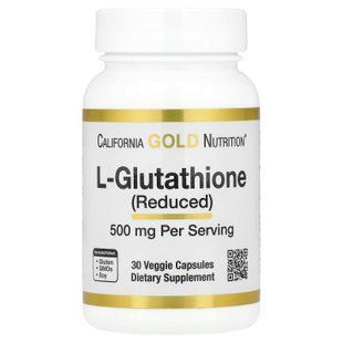 California Gold Nutrition L-Glutathione 500 mg 30 caps Глутатион
