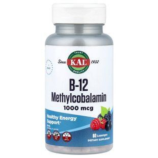 KAL B-12 Methylcobalamin Berry 1000 mcg 60 леденцов Кобаламин (B-12)