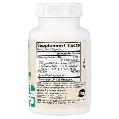 Jarrow Formulas Vegan Jarro-Dophilus Plus FOS 100 рослинних капсул Пробіотики та пребіотики