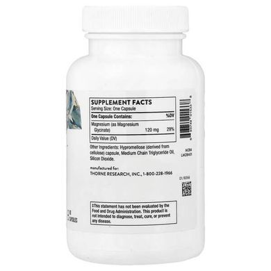 Thorne Magnesium Glycinate 90 capsules Магний