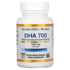 California Gold Nutrition DHA 700 Fish Oil 1,000 mg 30 капсул Омега-3