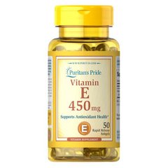 Puritan's Pride Vitamin E 450 mg 50 рідких капсул Вітамін Е
