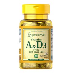 Puritan's Pride Vitamins A & D 5000/400 IU 100 капсул