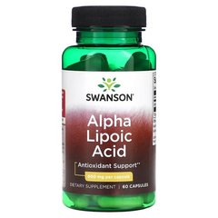 Swanson Alpha Lipoic Acid 600 mg 60 капсул Альфа-ліпоєва кислота