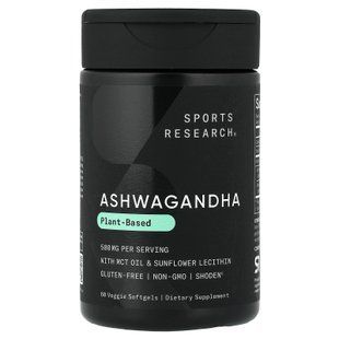 Sports Research Ashwagandha 60 veggie softgels Ашваганда