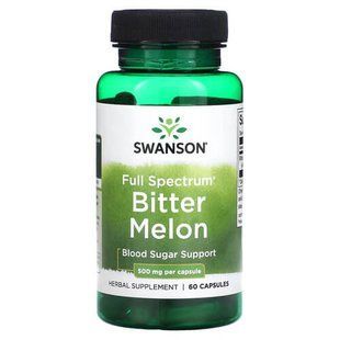 Swanson Full Spectrum Bitter Melon 500 mg 60 Caps (Плохо наклеенная этикетка) Горькая дыня