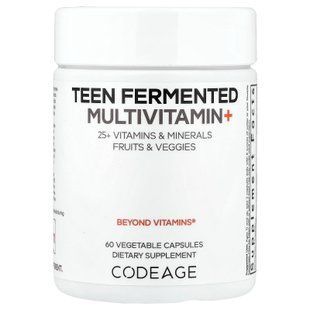 Codeage Teen Fermented Multivitamin+ 60 рослинних капсул Мультивітаміни для підлітків