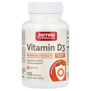 Jarrow Formulas Vitamin D3 125 mcg (5,000 IU) 100 softgels Витамин D