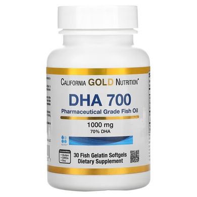 California Gold Nutrition DHA 700 Fish Oil 1,000 mg 30 капс. Омега-3