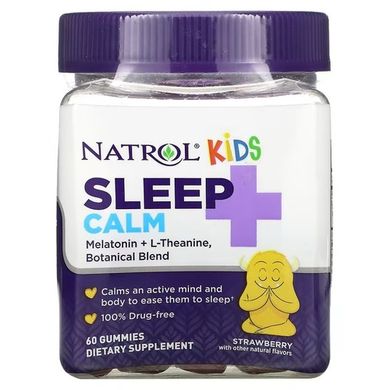 Natrol Kids Sleep + Calm 60 жувальних цукерок Інші добавки для дітей