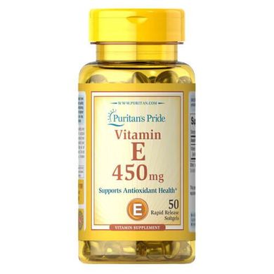 Puritan's Pride Vitamin E 450 mg 50 жидких капсул Витамин Е