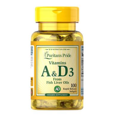 Puritan's Pride Vitamins A & D 1500/400 IU 100 капс