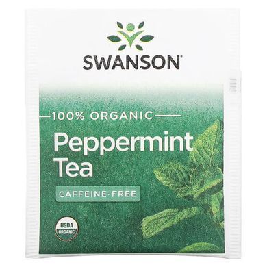 Swanson 100% Organic Peppermint Tea 20 пакетиків Чай та Кава