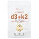 Micro Ingredients Vitamin D3 + K2 5000IU/100mcg 300 softgels