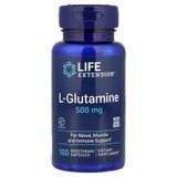 Life Extension L-Glutamine 500 mg 100 рослинних капсул Глютамін