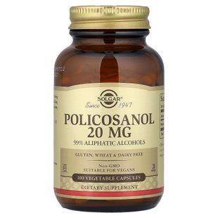 Solgar Policosanol 20 mg 100 caps Поликозанол