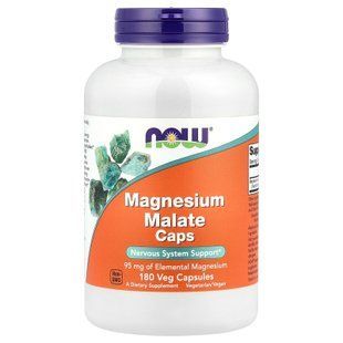 NOW Magnesium Malate 180 капсул Магній