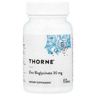 Thorne Zinc Bisglycinate 30 mg 60 caps Цинк