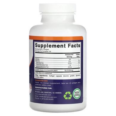 Vitamatic Pumpkin Seed Oil 180 рідких капсул Гарбузова олія
