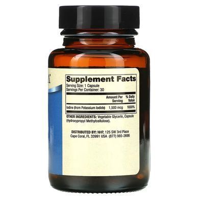 Dr. Mercola Iodine 1,500 mcg 30 капс. Йод