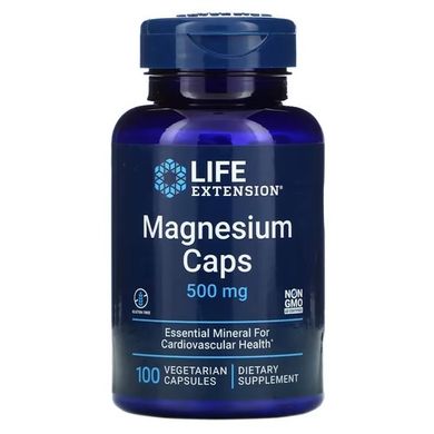 Life Extension Magnesium Caps 500 mg 100 растительных капсул Магний