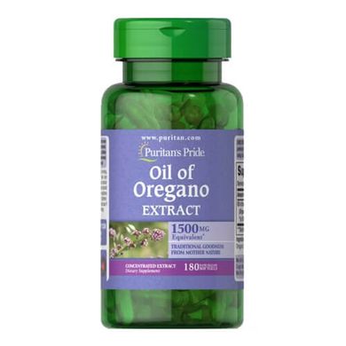 Puritan's Pride Oil of Oregano Extract 150 mg 180 капсул Орегано