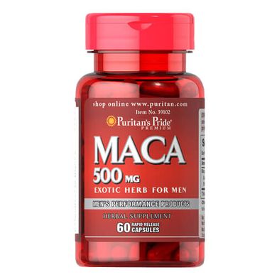 Puritan's Pride Maca 500 mg Exotic Herb for Men 60 капсул Мака