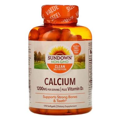 Sundown Naturals Calcium Plus Vitamin D3 170 капсул Кальций