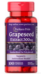 Puritan's Pride Grapeseed Extract 300 mg 100 капсул Виноградна кісточка