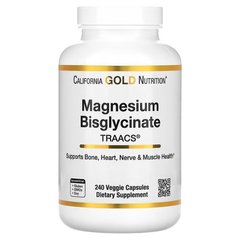 California Gold Nutrition Magnesium Bisglycinate 240 капсул Магній
