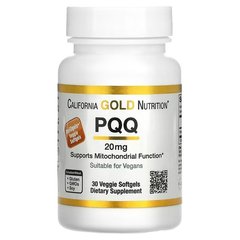 California Gold Nutrition PQQ 20 mg 30 рослинних капсул Вітамін B-6
