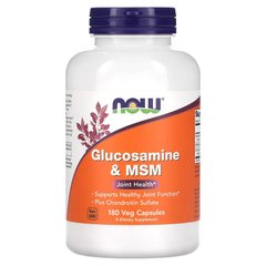 NOW Glucosamine & MSM 180 капсул Глюкозамін і хондроїтін