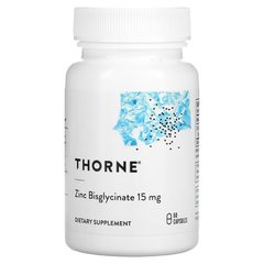 Thorne Zinc Bisglycinate 15 mg 60 капсул Цинк